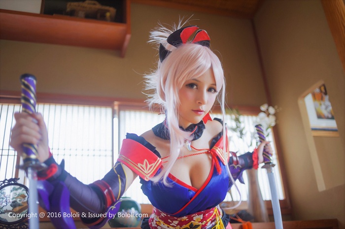 bololi, silver hair, Asian, colourfull, Xià Měi Jiàng, princess, cosplay, warrior, women, sword