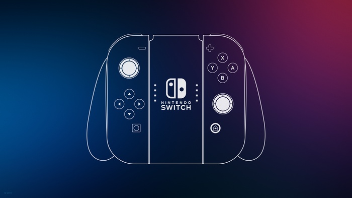 Nintendo Switch controllers with logo
