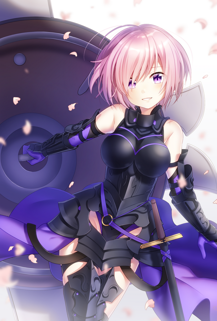 Mash Kyrielight from Fate/Grand Order with shield and sword