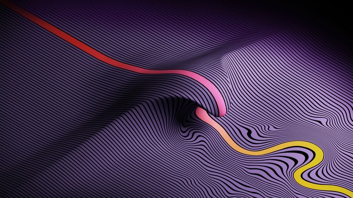 3D, abstract, Tame Impala, wavy lines