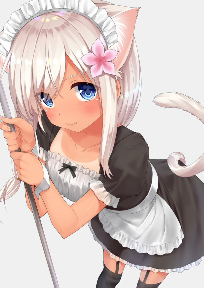 Ro-500 from Kantai Collection in a maid outfit