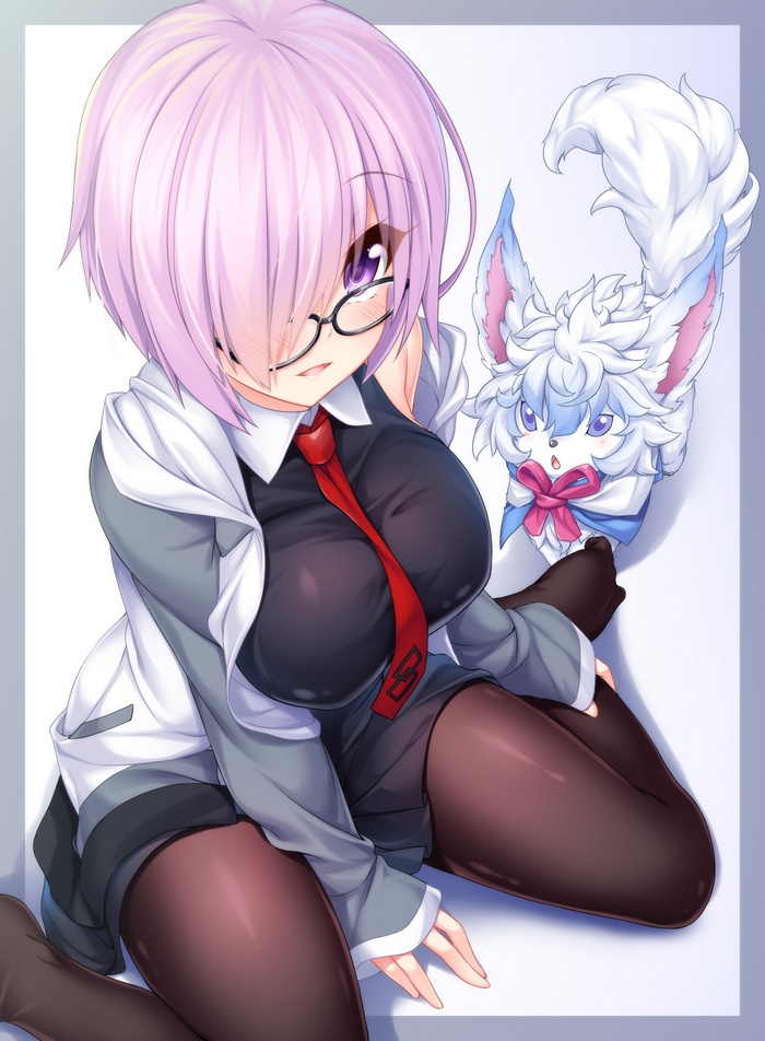Mashu Kyrielight and Fou from Fate/Grand Order
