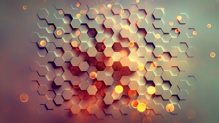 hexagon, abstract
