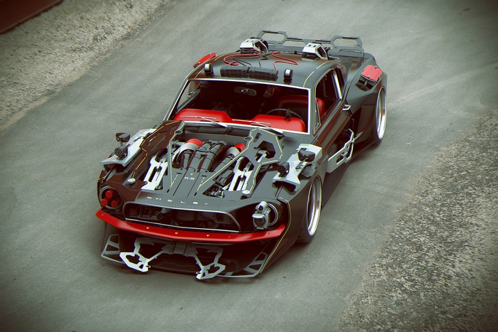 Customized black Shelby GT by Khyzyl Saleem