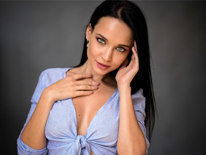 simple background, model, portrait, Angelina Petrova, women