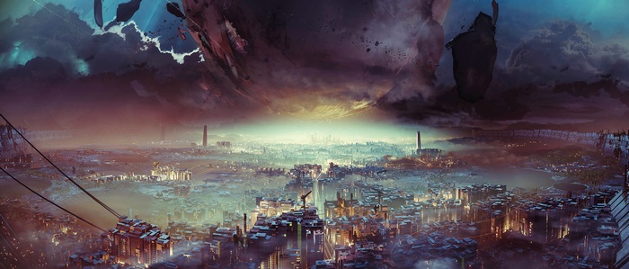 Cityscape from Destiny 2 video game