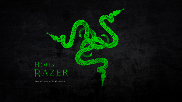 House Razer logo with snakes and tagline
