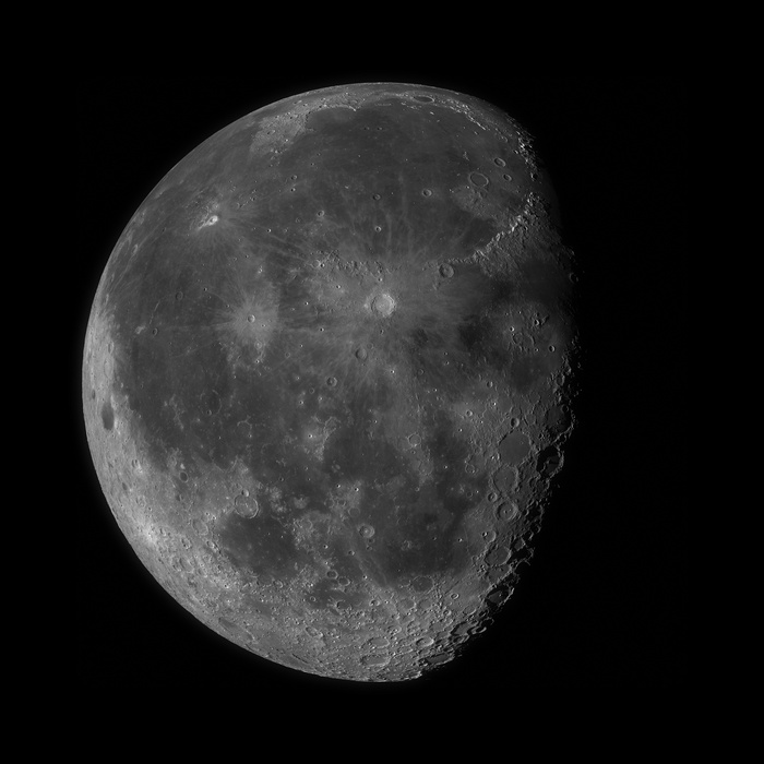 The Moon in Space with Craters