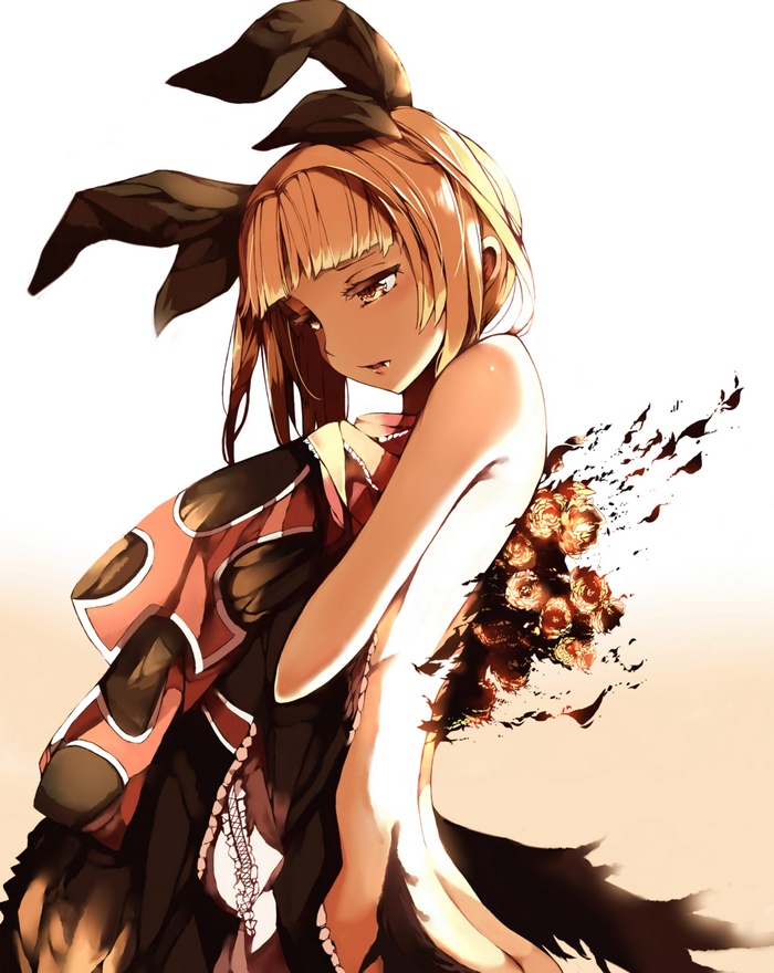 Rachel Alucard from Blazblue with flowers