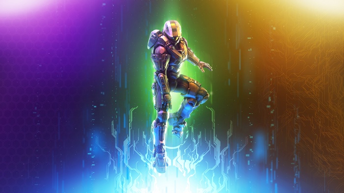 Master Chief from Halo in digital realm