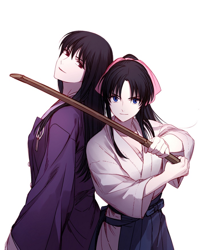 Kamiya Kaoru and Takani Megumi from Rurouni Kenshin