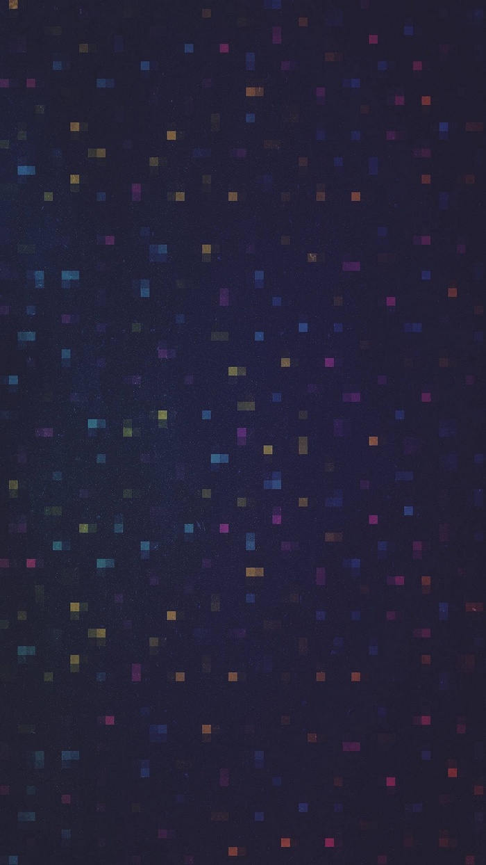 Dark background with colorful pixelated squares