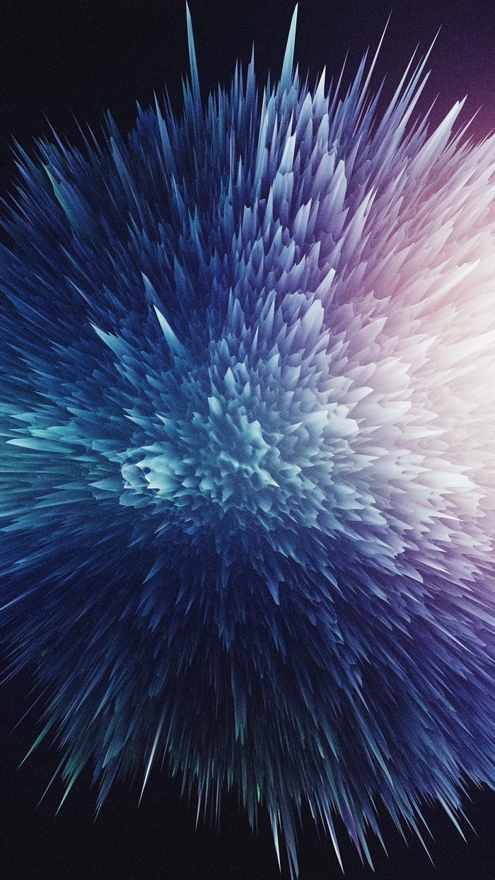 Abstract blue and purple explosion pattern