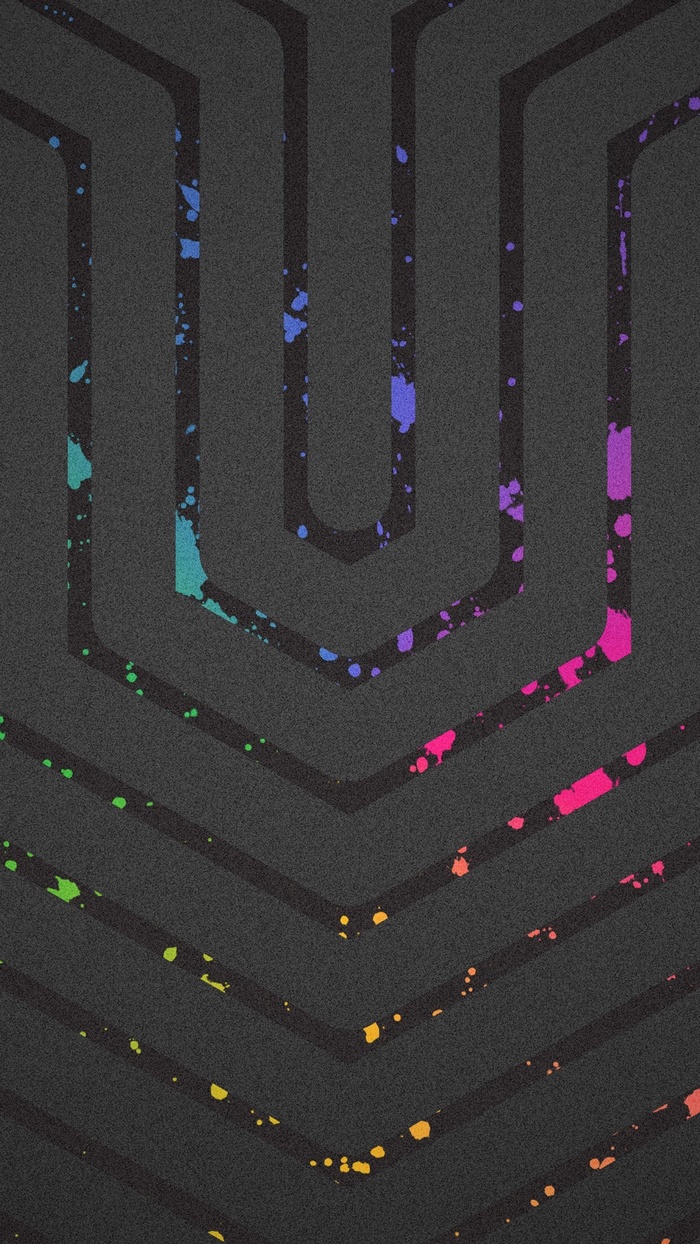 Abstract dark pattern with colorful paint splatters