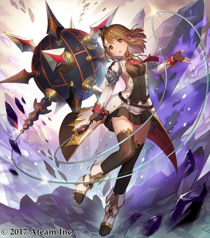 Girl with flail and whip