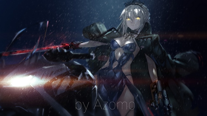 Saber Alter from Fate/Grand Order with a sword