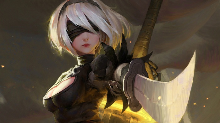 Cyberpunk 2077 Girl Samurai Jacket Nier 2B HD 4K Wallpaper #8.2207