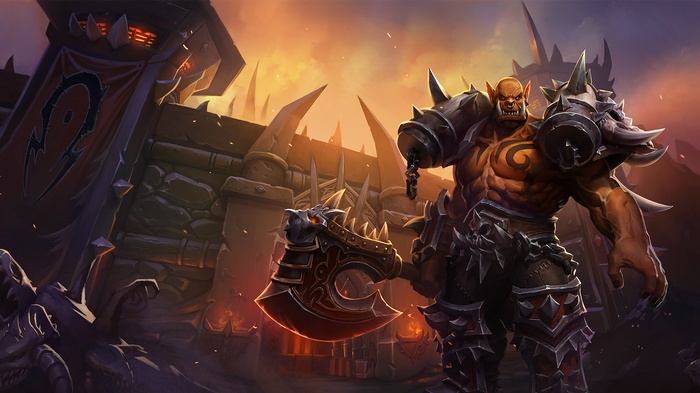 video games, horde, digital art, Garrosh Helscream, artwork, Warcraft ...