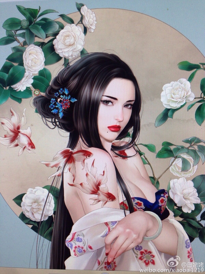 Zhang Xiao Bai, Chinese dress, anime girls