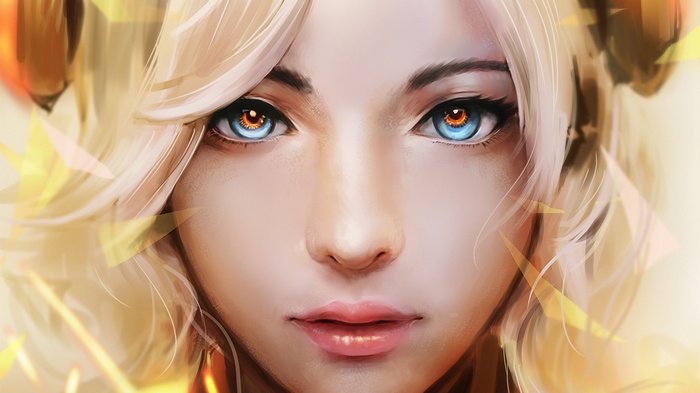 Mercy from Overwatch, digital art