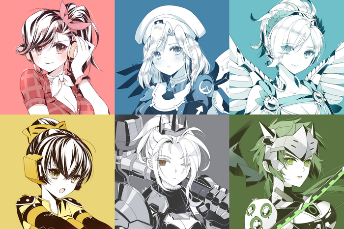 Overwatch Characters Collage