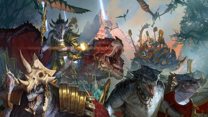 Lizardmen army from Warhammer Total War II