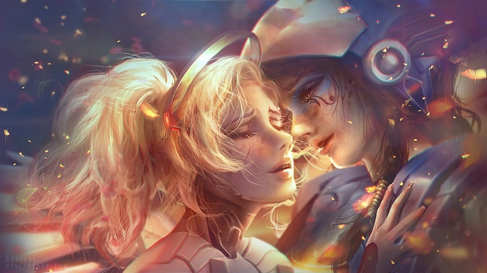 Pharah and Mercy from Overwatch
