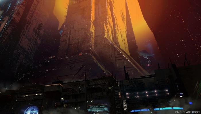 Blade Runner 2049 cityscape with massive skyscrapers