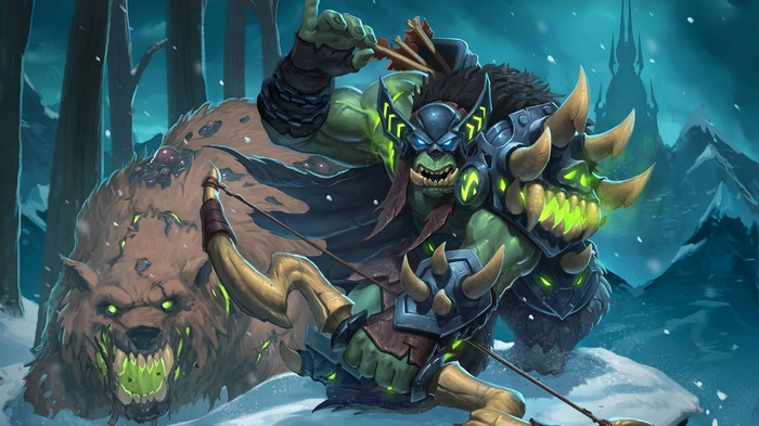 Rexxar and Misha from Warcraft in Hearthstone artwork