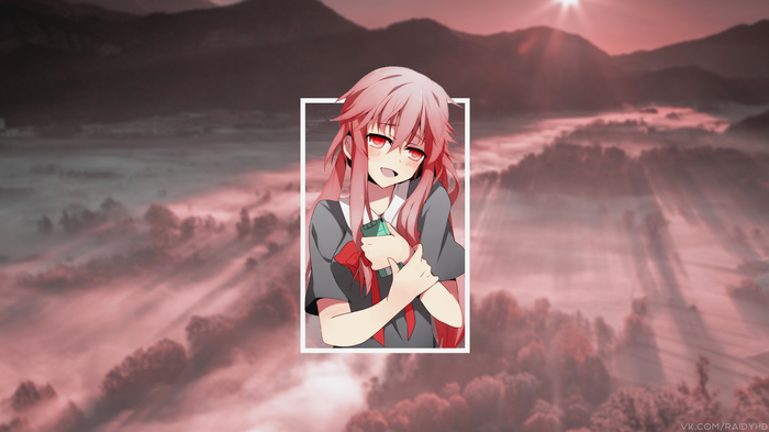 Gasai Yuno from Mirai Nikki anime girl