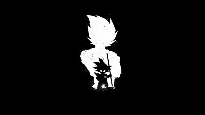 Son Goku from Dragon Ball silhouette