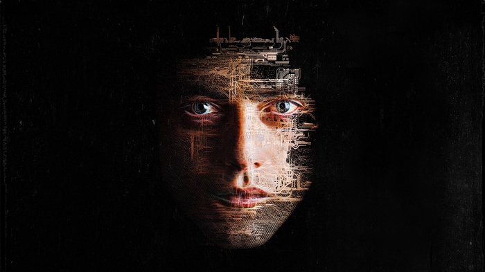 Mr. Robot: Face with Circuits