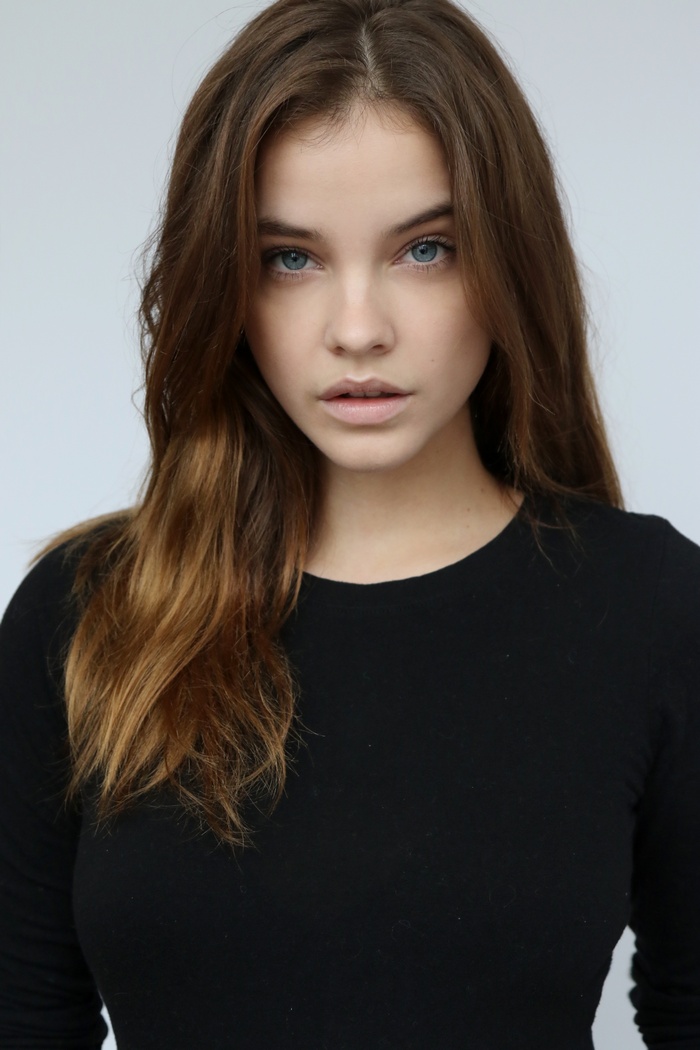 looking at viewer, women, Barbara Palvin, brunette, blue eyes, model ...