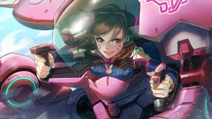 D.Va from Overwatch in her mech