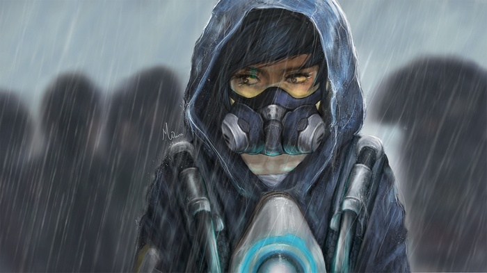 Tracer from Overwatch in the rain
