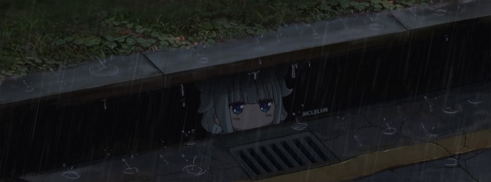 Kanna Kamui from Kobayashi-san Chi no Maid Dragon in a drain