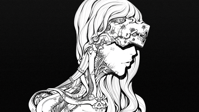 Ghost in the Shell cyborg illustration