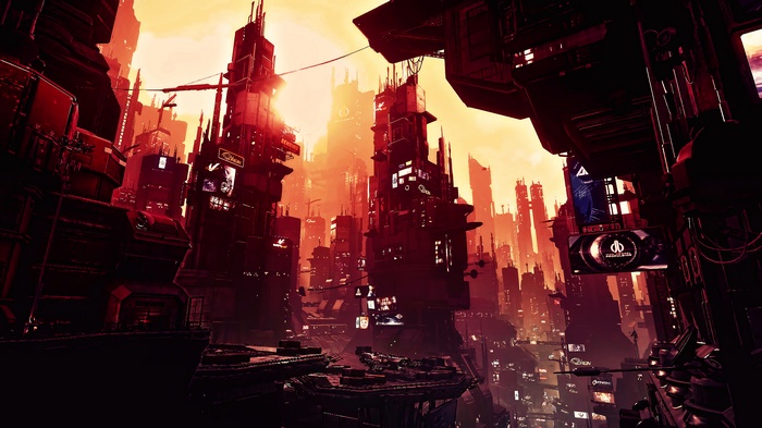 CGI, Star Citizen, night, cyberpunk, fantasy art, cityscape, fan art, futuristic city, artwork