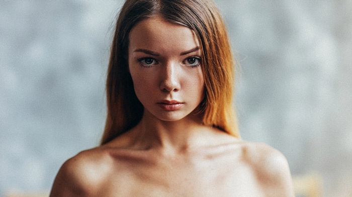 Portrait of Venera Gudkova with bare shoulders