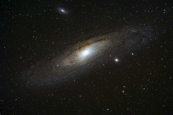 Andromeda Galaxy and stars in space