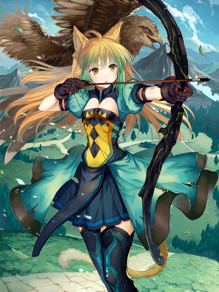 Atalanta from Fate/Grand Order with Eagle