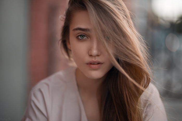 Portrait of a young blonde woman