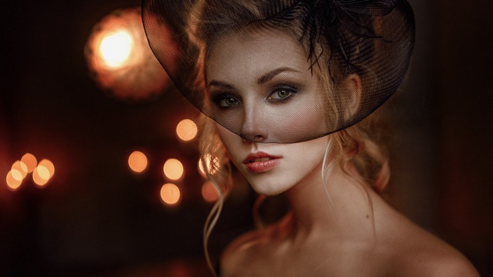 Alice Tarasenko, portrait, bare shoulders, Georgy Chernyadyev, face, women