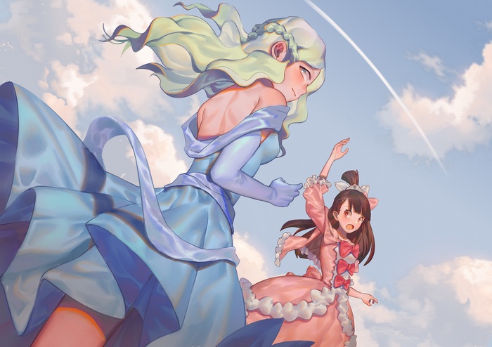 Diana Cavendish and Akko Kagari from Little Witch Academia