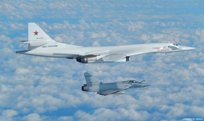 Dassault Mirage 2000N and Tupolev Tu-160 Russian Air Force