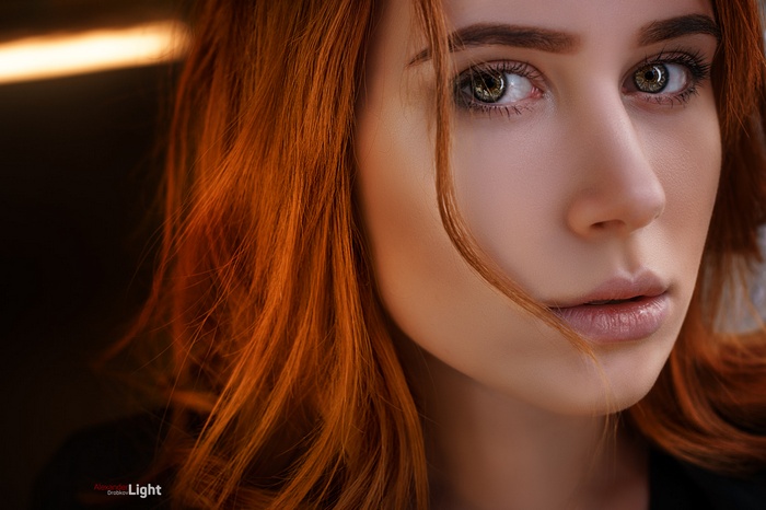 Portrait of a redhead woman