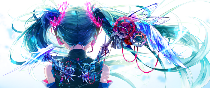 Hatsune Miku with Steampunk Wings