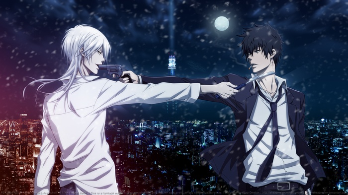 Shogo Makishima and Shinya Kogami from Psycho-Pass