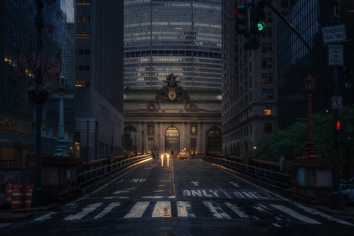 Grand Central Terminal in New York City at Dusk