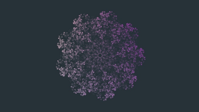 Fractal pattern with purple and pink gradient